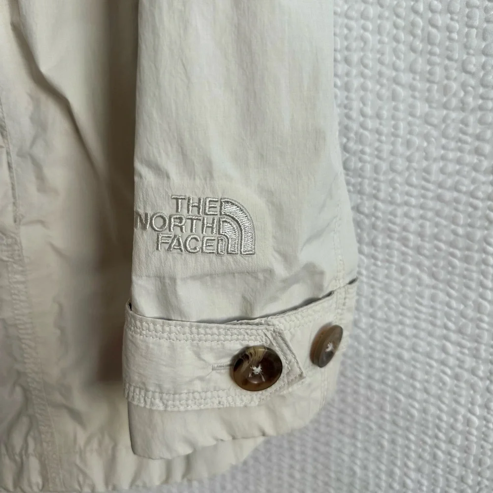 The North Face Off White Beige Trench Coat Jacket Women’s XS Double Breasted - Picture 4 of 13